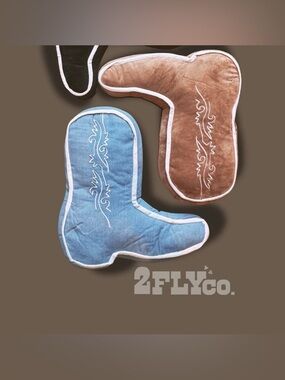 Denim Snoozy Boot Pillow
